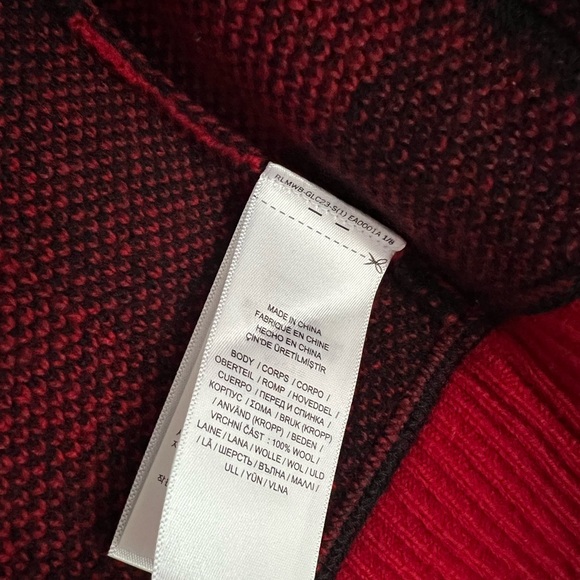 New without tags, Buffalo plaid Polo Ralph Lauren wool cardigan - Picture 9 of 12